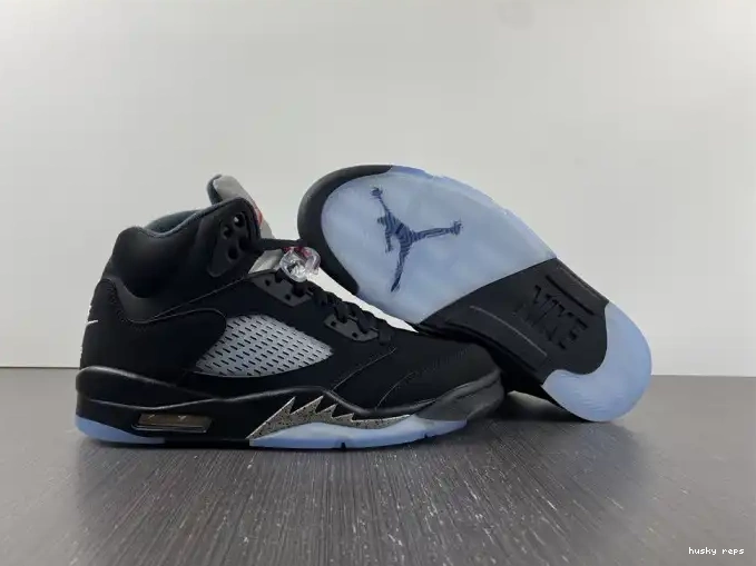 Rep Husky (2016) Retro Jordan 5 Black Metallic 845035-003 0612
